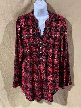 Notations Size L Embellished Blouse